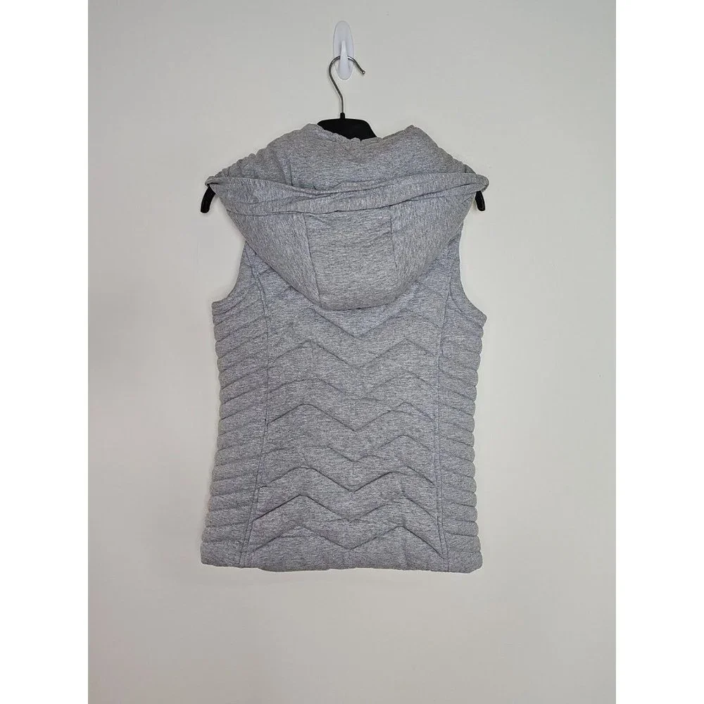 SEED HERITAGE quilted vest women's size 6 removeable hood grey padded puffer - Picture 9 of 11